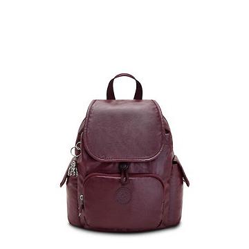 Kipling City Pack Mini Classic Metallic Hátizsák Bordó | HU 1480MQ